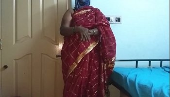 Desi  Desi Dirty Bhabhi Tamil Telugu Kannada Malayalam Desi Dirty Talk Hot Cheating Wife Vanitha Wearing Cherry Red Colour Saree Showing Huge Jugs And Shaved Pink Pussy Press Hard Boobs Press Nip Rubbing Pink Pussy Playing Herself Play Now