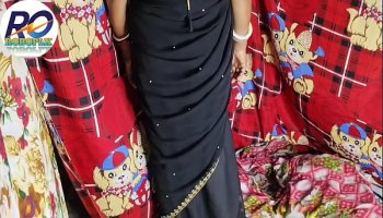Amazing Part (1) Desi Aunty Looks Very Beautiful In Black Saree Super Mast Chudai Pussy Fuck Indian Local Audio Sound Effect Must Watch